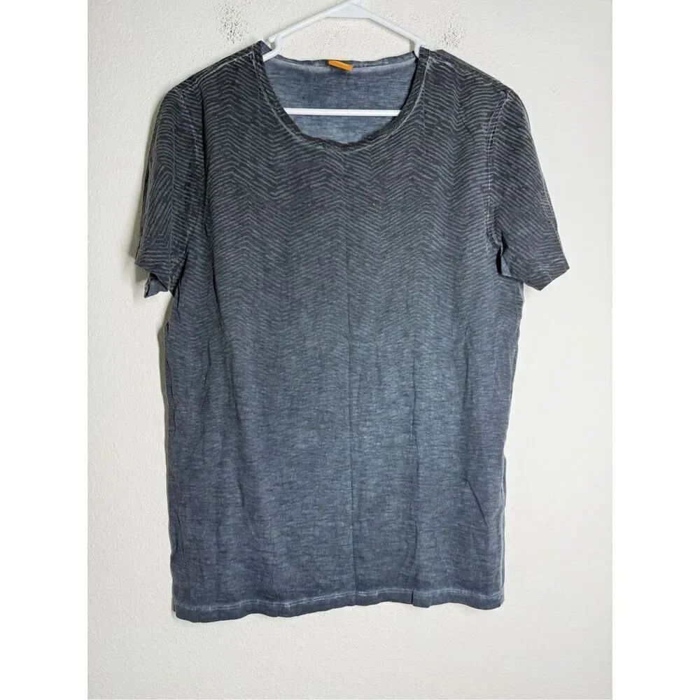 Hugo Boss Orange Label Sz M T-Shirt Men's Blue Gray Cotton Classic